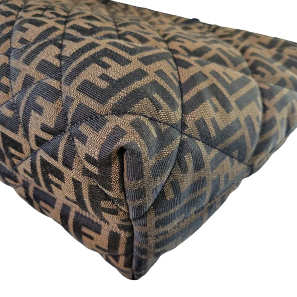 Fendi Zucca Tobacco Roll Tote Shoulder Bag Handbag - Picture 8 of 16